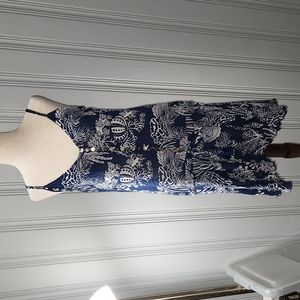 SALE Priced- Pineapples - Blue Sun Dress